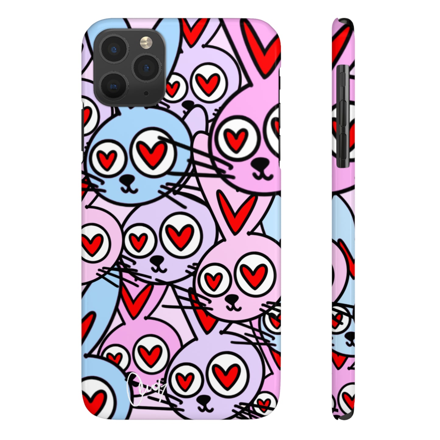 Pastel Love Bunnies - phone case