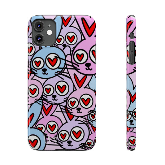 Pastel Love Bunnies - phone case